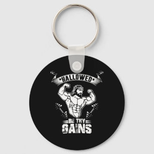 Mens Jesus Bodybuilding T Shirt - Funny Jesus Weig Schlüsselanhänger