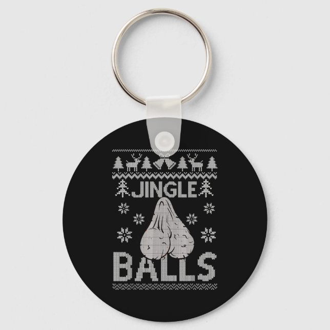 Mens Jingle Adult 18+ Ugly Christmas Sweater  Schlüsselanhänger (Vorderseite)