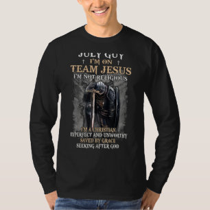 Mens July Typ Team Jesus Religious Cross Christlic T-Shirt