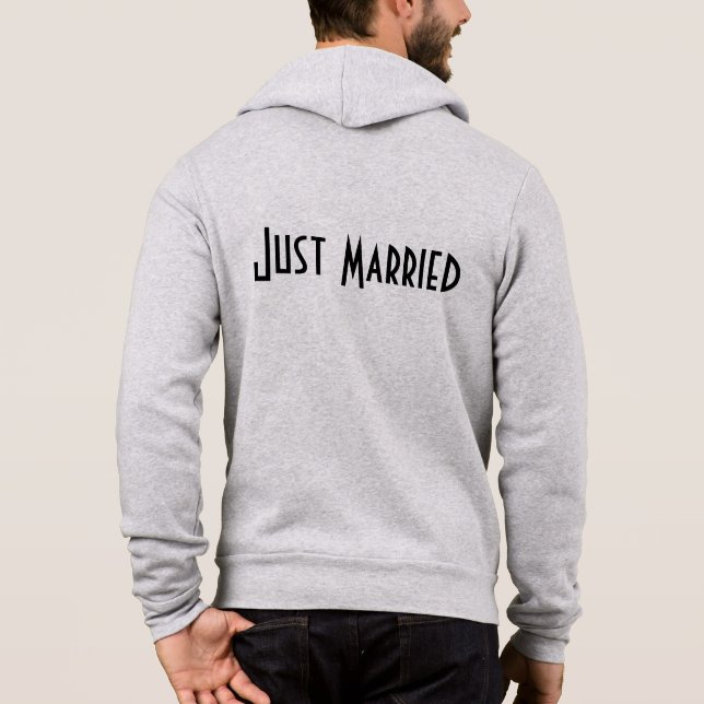 Mens Just Married Hoodie (Rückseite)