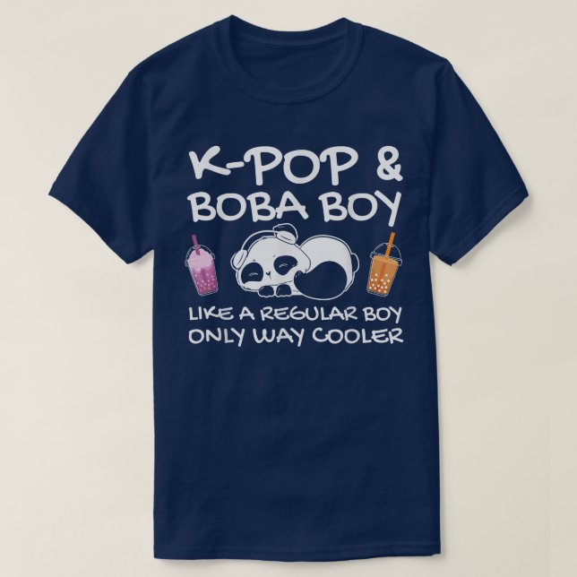 Mens K-Pop & Boba Junge wie Bubble Tee (Design vorne)