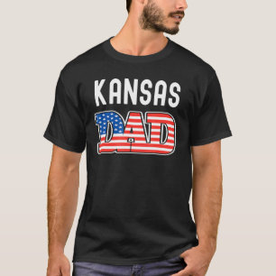 Mens Kansas Vater USA Staaten Mens Kansas Staatsfl T-Shirt