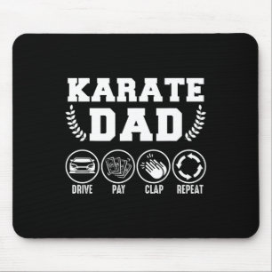Mens Karate Vater Drive Pay Clap Repeater Tag Mousepad