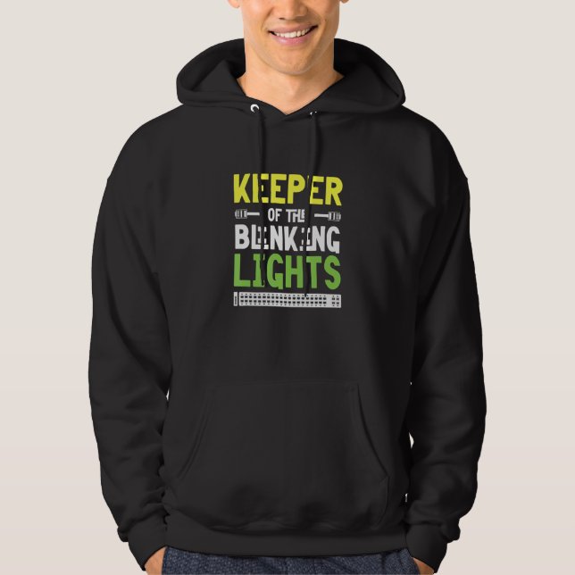 Mens Keeper des Blinklicht IT Tech Network Hoodie (Vorderseite)