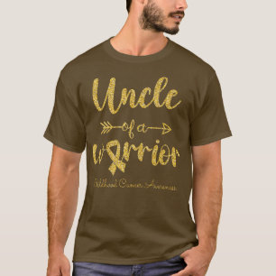 Mens Kinder Krebs Bewusstsein Onkel eines Kriegers T-Shirt