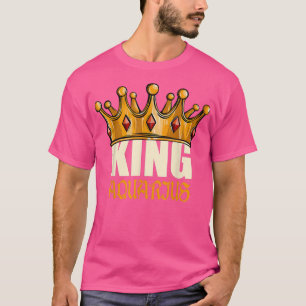 Mens King Aquarius Zodiac Birthday Horoscope Astro T-Shirt