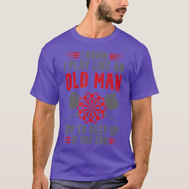 Mens King of Darts Cool Dart Player Quote Dart T-Shirt (Vorderseite)