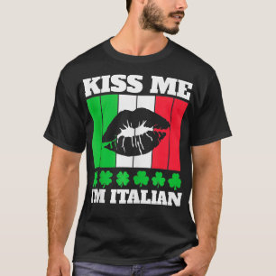 Mens Kiss Me Im Italian St Patricks Day Italienisc T-Shirt