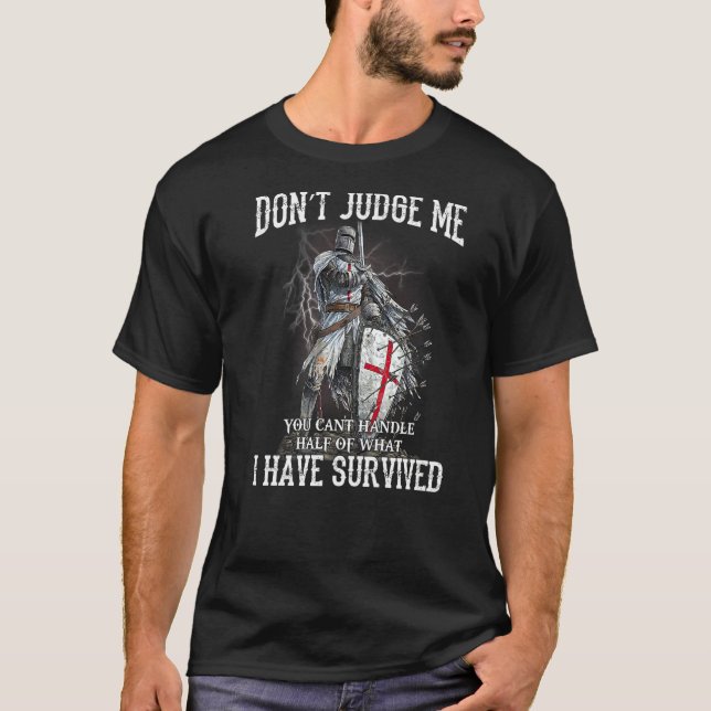 Mens Knight Templar Christlicher Krieger Gottes Do T-Shirt (Vorderseite)