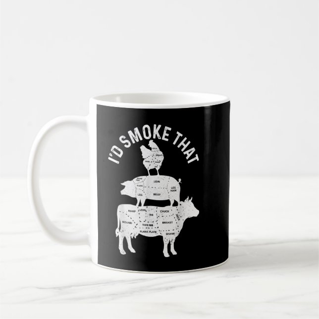 Mens Koch Metzger GRILLEN, dass ich das Schweinefl Kaffeetasse (Links)
