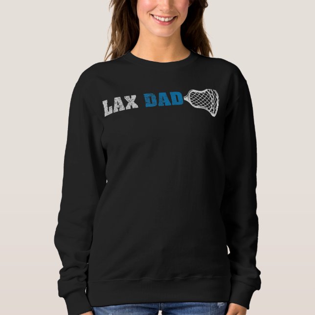Mens Lacrosse Sports Retro Style Lacrosse Vater Fe Sweatshirt (Vorderseite)