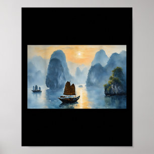 Mens Landschaftlich Vietnam Landschaft Ha Long Bay Poster