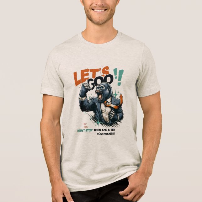 MEN'S LET'S GOO LESSONS LEARN TRI-BLEND T SHIRT  (Vorderseite)