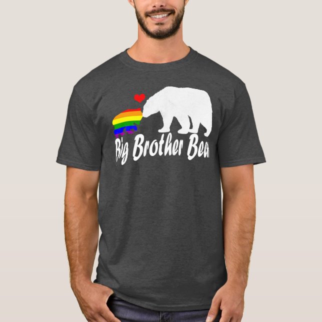 Mens LGBT Big Brother Bear Gay Pride Gleiche Recht T-Shirt (Vorderseite)