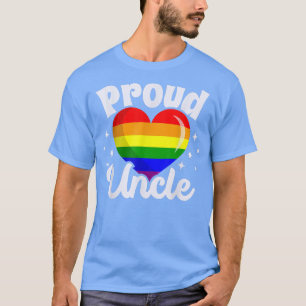 Mens LGBT Herz Proud Onkel LGBTQ Gay Pride T-Shir T-Shirt