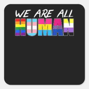Mens LGBT Paint Spritzers Gay Bear Quadratischer Aufkleber