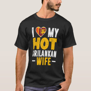 Mens Liebe Meine Srilankan Ehefrau Sri Lanka Flagg T-Shirt