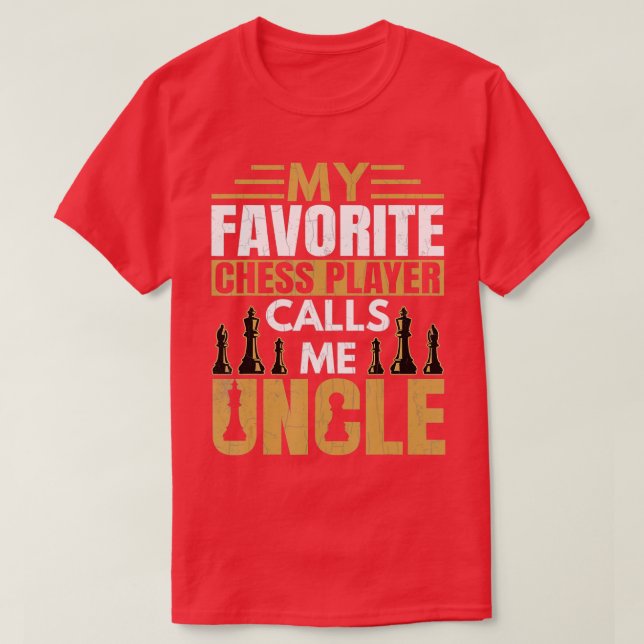 Mens Lieblings-Schachspieler ruft mich an Onkel Fu T-Shirt (Design vorne)