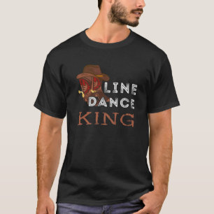 Mens Line Dance King Line Tanz Western Country T-Shirt