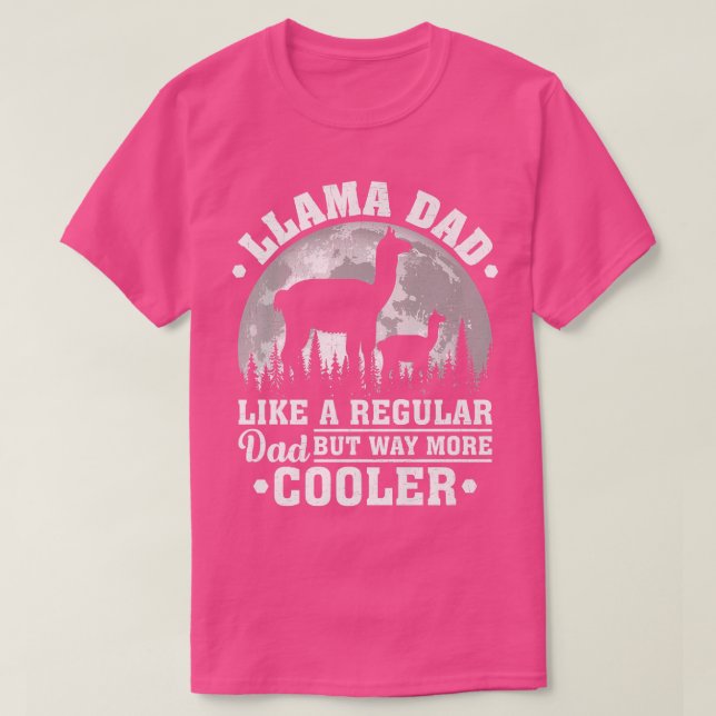 Mens Llama Dad Like A Regular Dad Funny Llama Fath T-Shirt (Design vorne)