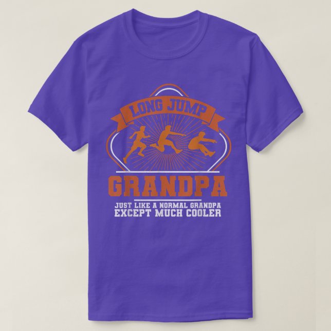 Mens Long Jump Großvater Triple Jumper Opa T T-Shirt (Design vorne)