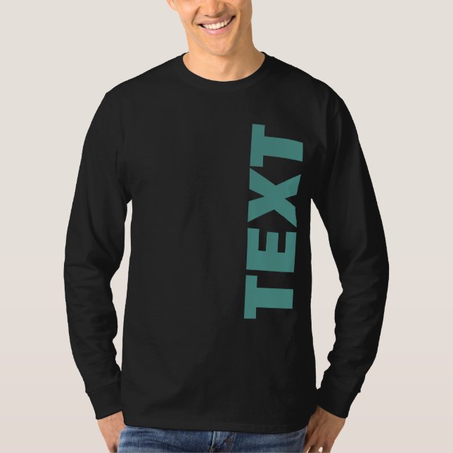 Mens Long Sleeve Template beidseitig bedruckt T-Shirt (Vorderseite)