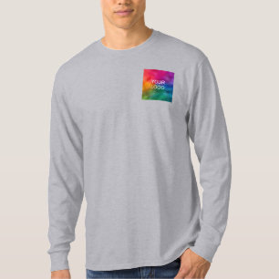 Mens Long Sleeve TShirt Ajouter le logo de l'entre
