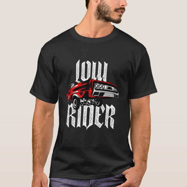 Mens Lowrider 80er Muscle Car Low Rider Car 1 T-Shirt (Vorderseite)