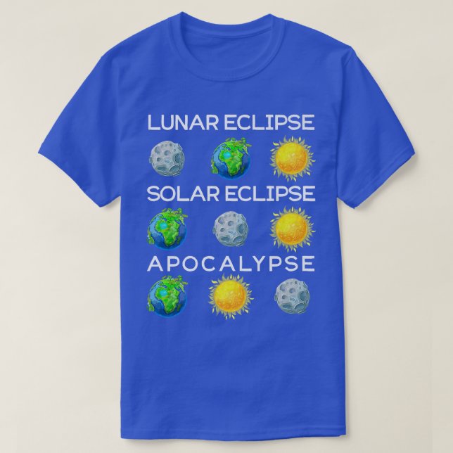 Mens Lunar Eclipse Solar Eclipse Apocalypse Scienc T-Shirt (Design vorne)