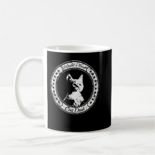 Mens lustige World Best Cat Vater Kitten T - Shirt Kaffeetasse