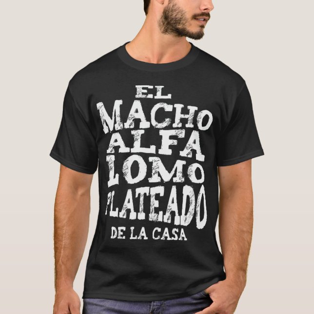 Mens Macho Alfa Lomo Plateado Regalos para Papa T-Shirt (Vorderseite)