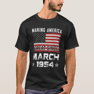 Mens macht Amerika großartig seit März 1954 Birthd T-Shirt