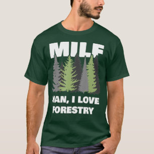 Mens Man I Liebe Forstwirtschaft witziger Holzfäl T-Shirt