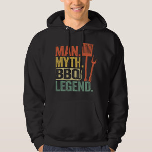 Mens Man Myth GRILLEN Legend Barbecue Grilling Vat Hoodie