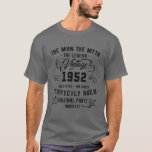 Mens Man Myth Legend 1952 70. Geburtstagsgeschenk  T-Shirt<br><div class="desc">Mens Man Myth Legend 1952 70. Geburtstagsgeschenk für 70 Jahre alt</div>