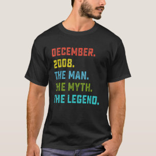 Mens Man Myth Legend December 2008 14th Birthday T-Shirt