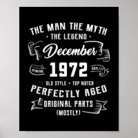Mens Man Myth Legend Dezember 1972 50. Geburtstag