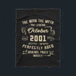 Mens Man Myth Legend October 2001 21st Birthday Fleecedecke<br><div class="desc">Mens Man Myth Legend October 2001 21st Birthday Gift 21 Years Gift. Perfect gift for your dad,  mom,  papa,  men,  women,  friend and family members on Thanksgiving Day,  Christmas Day,  Mothers Day,  Fathers Day,  4th of July,  1776 Independent day,  Veterans Day,  Halloween Day,  Patrick's Day</div>