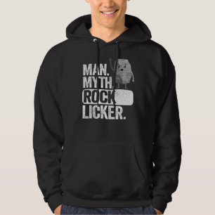 Mens Man Myth Rock Licker Vater Opa Geology Joke Hoodie