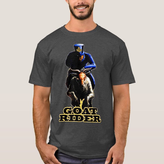 Mens Masonic Goat Rider T Mason T-Shirt (Vorderseite)