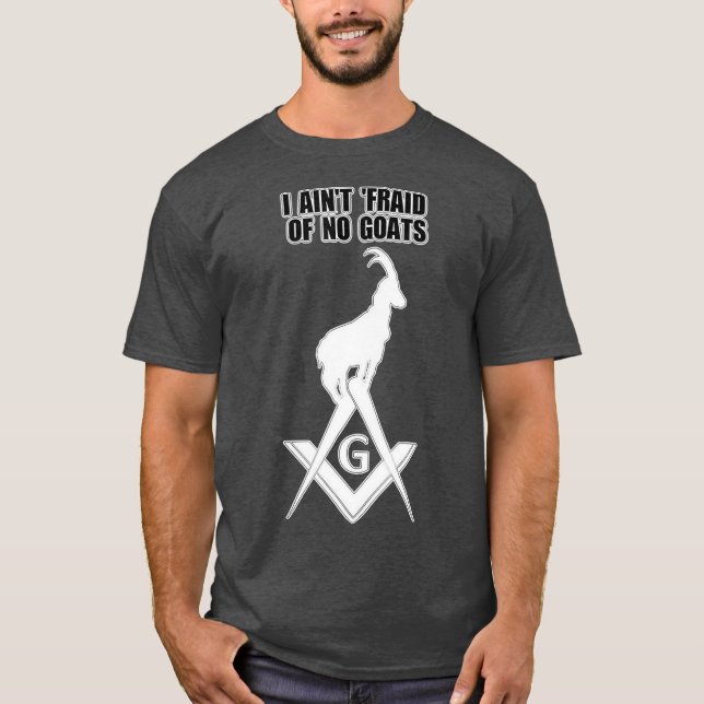 Mens Masonic Short Sleeve Goat Tshirt (Vorderseite)