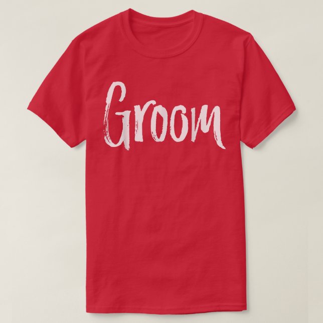Mens Matching Bride and Groom Couples Wedding T-Shirt (Design vorne)