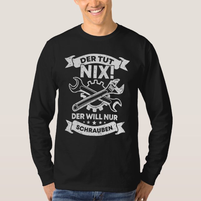 Mens Mechanic Car Mechatronics Workshop T-Shirt (Vorderseite)