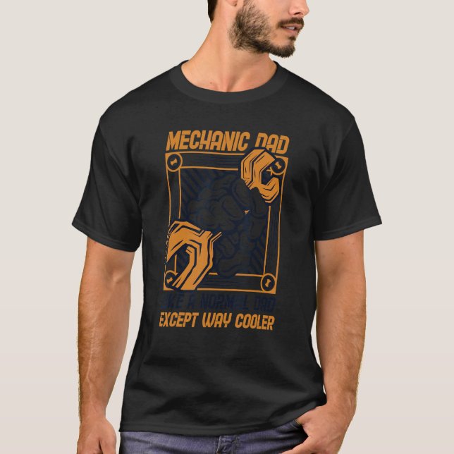 Mens Mechanic Vater Way Cooler Automotive Technike T-Shirt (Vorderseite)