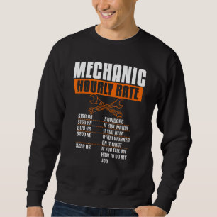 Mens Mechanical Stundenrate Flugzeug Flugzeug Mech Sweatshirt