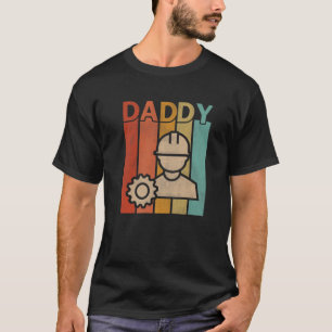 Mens Mechanischer Ingenieur Retro Vintag Daddy Gra T-Shirt