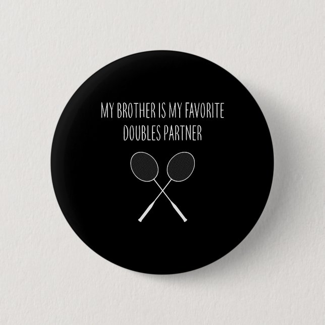 Mens mein Bruder ist mein Lieblings-Doppelpartner  Button (Vorderseite)