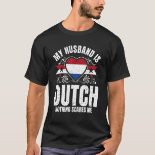 Mens mein Ehemann ist die holländische Stolperflag T-Shirt