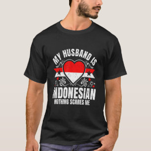Mens mein Ehemann ist indonesisches Stolperflagge T-Shirt