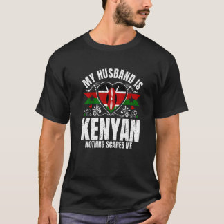 Mens mein Ehemann ist kenianische Stolzflagge Heri T-Shirt